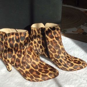 Leopard print booties size 6.5 by INC.